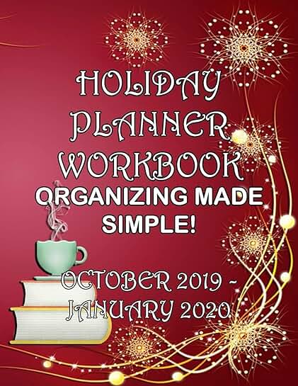Holiday Planning Workbook from October 2019 to January 2020