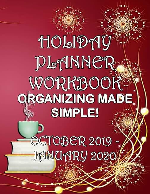 Holiday Planning Workbook from October 2019 to January 2020