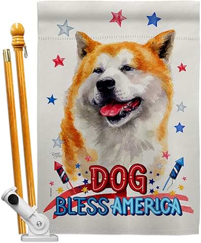Patriotic Dog House Flag Set for Garden or Yard