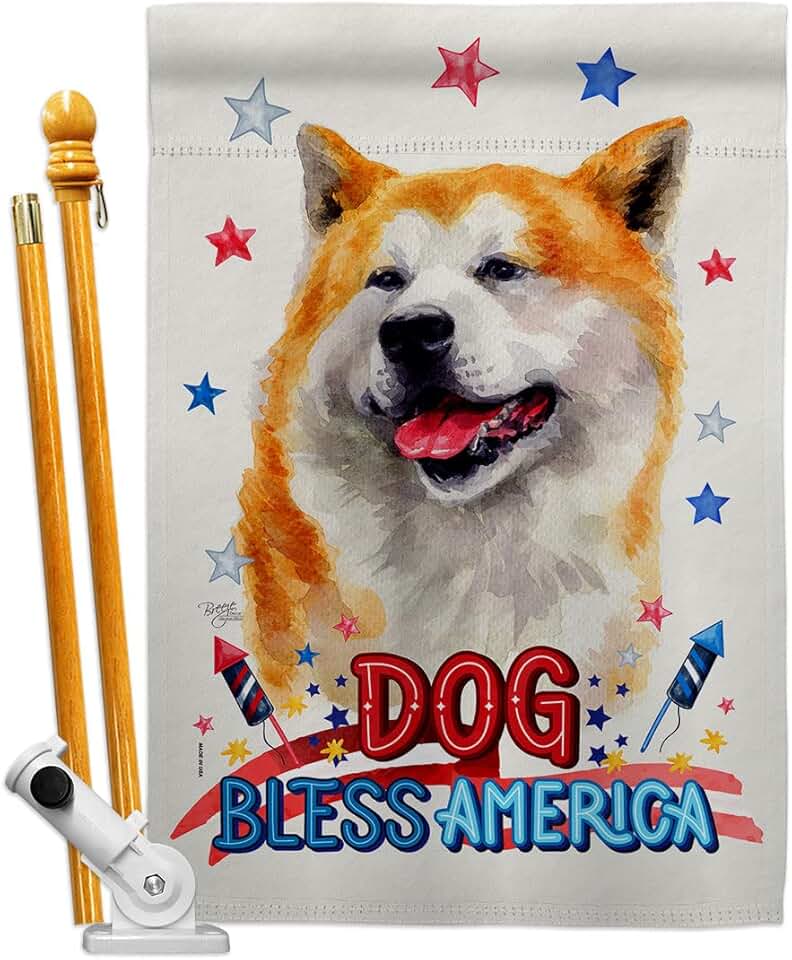 Patriotic Dog House Flag Set for Garden or Yard