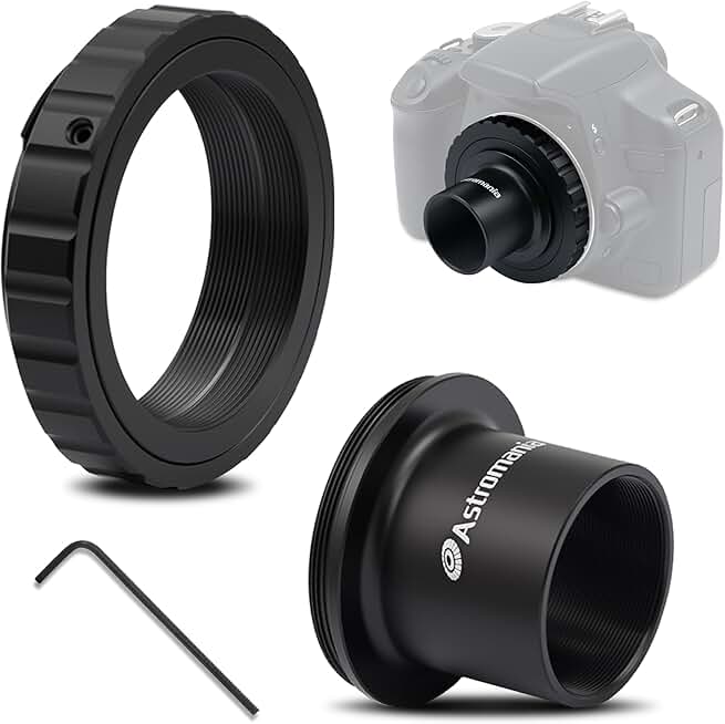 T2 T-Ring and T-Mount Adapter for Telescope Cameras