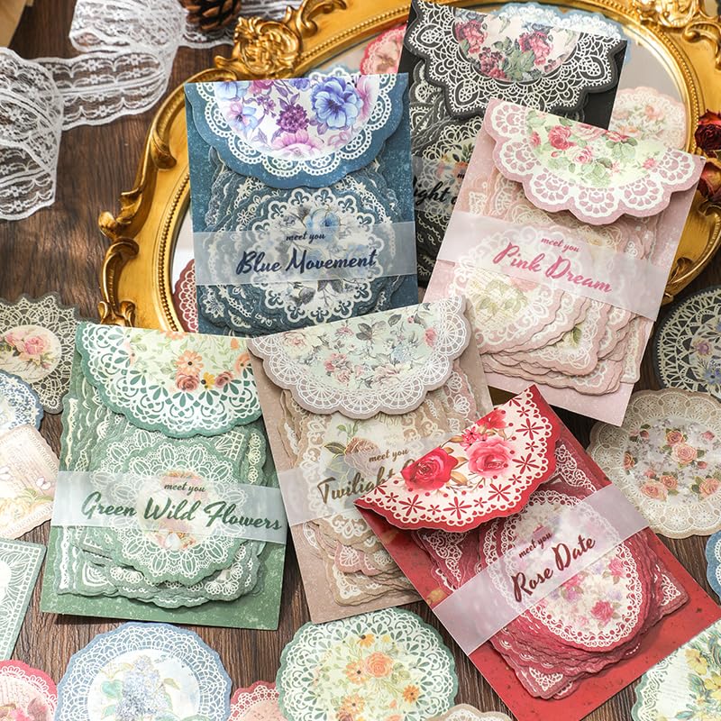 Floral Vintage Journaling Paper Set 180pcs