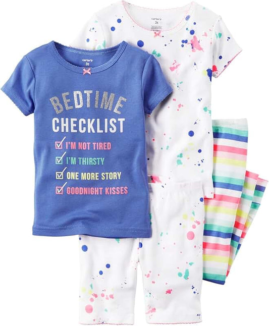Baby Girls' 4-Piece Cotton Set