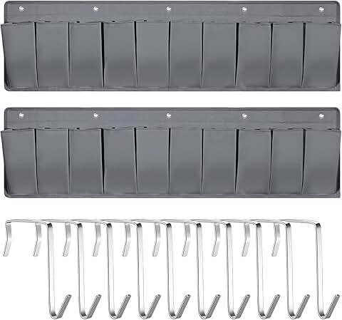 2-Piece RV Shoe Storage Pockets with Hooks