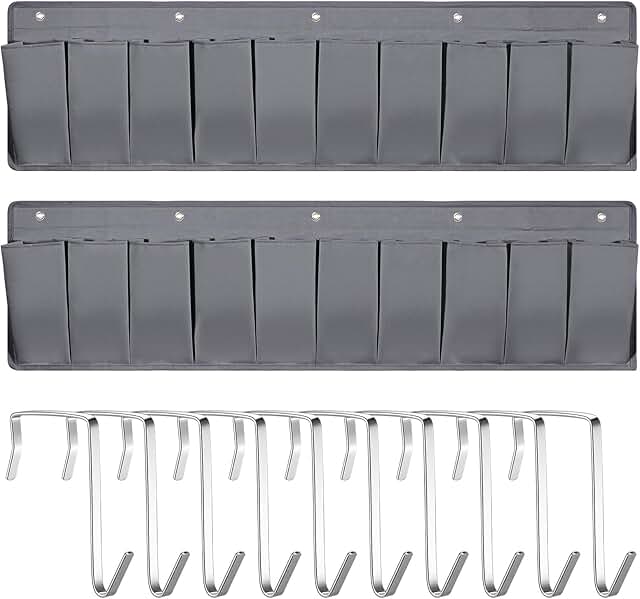 2-Piece RV Shoe Storage Pockets with Hooks