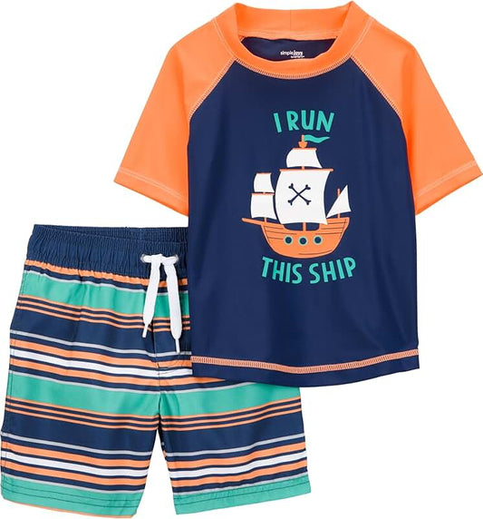 Baby Boys' Swimsuit and Rashguard Set