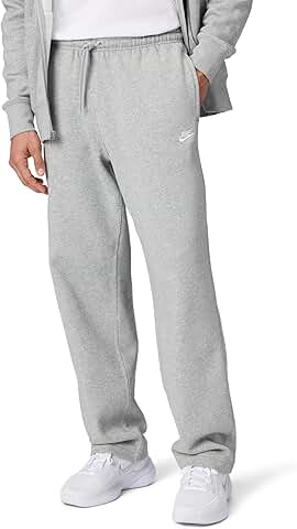 Men's Brushed Fleece Pants with Open Hem