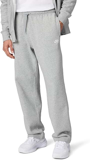 Men's Brushed Fleece Pants with Open Hem