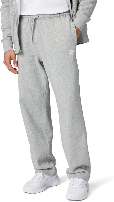Men's Brushed Fleece Pants with Open Hem