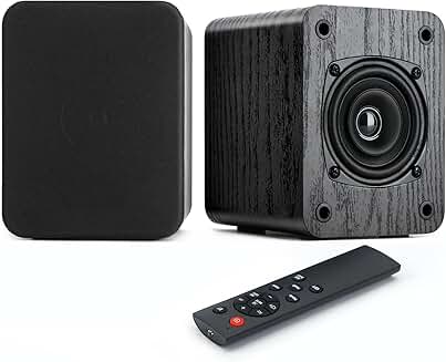 40W Bluetooth Bookshelf Speakers with 3" Drivers
