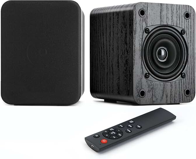 40W Bluetooth Bookshelf Speakers with 3" Drivers