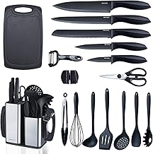 18-Piece Kitchen Utensils Set with Knives and Cutting Board