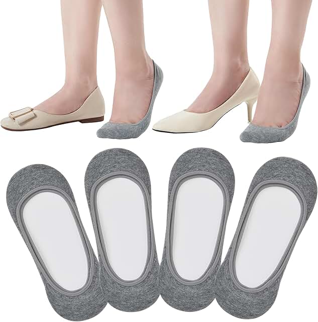 Six Pairs of Invisible No Show Socks for Women