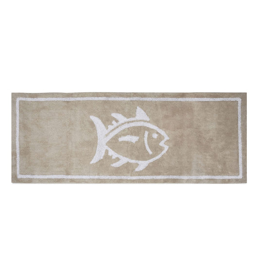 Skipjack Solid Color Bath Rug, 22" W x 60" L, Beige