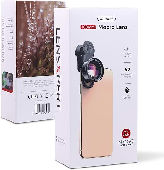 Professional 100mm Macro Lens for Smartphone Photography