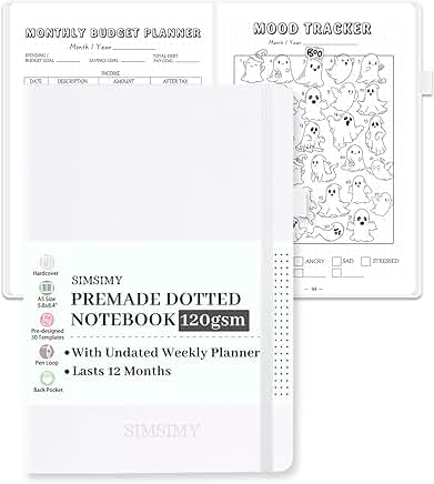 Dotted Journal Notebook with Weekly and Monthly Planners