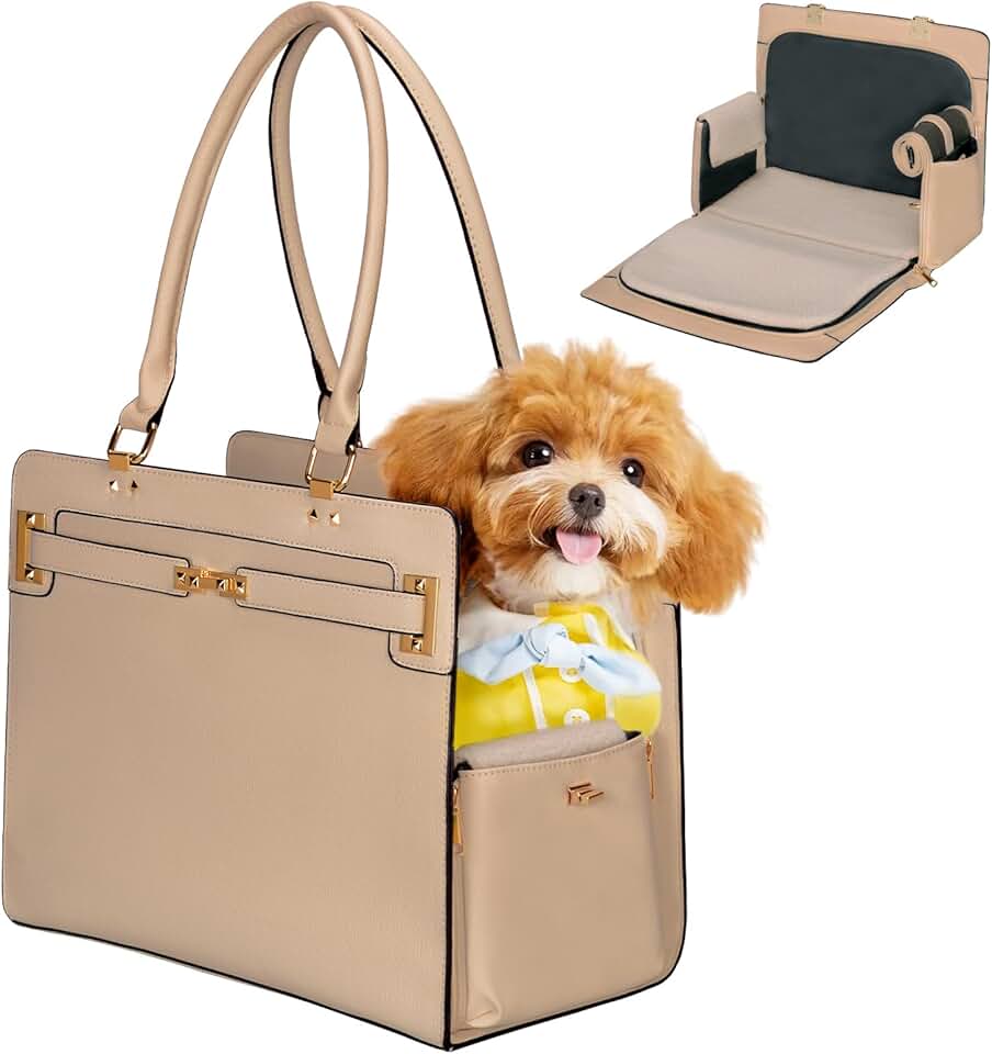 Stylish 2-in-1 Dog and Cat Travel Carrier