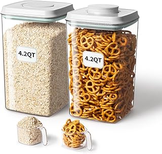Airtight Food Storage Container with Pop Lid and Scoop