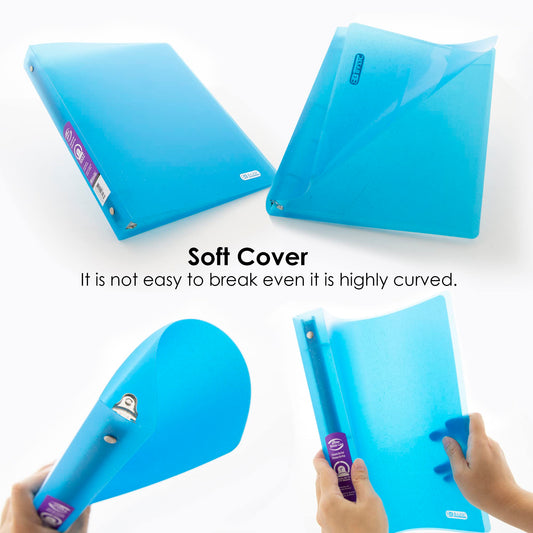 3-Ring 1-Inch Glitter Binder for 175 Sheets