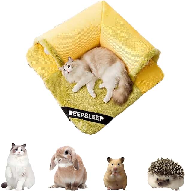 Soft Tunnel Bed with Plush Mat for Small Pets