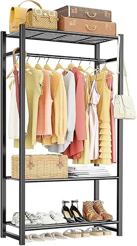 Portable 30-inch Metal Clothing Rack for Bedroom