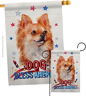 Patriotic Chihuahua Garden Flag Set for Yard or Gift