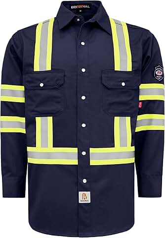 Men's High Visibility Flame Resistant Fire Retardant Shirt