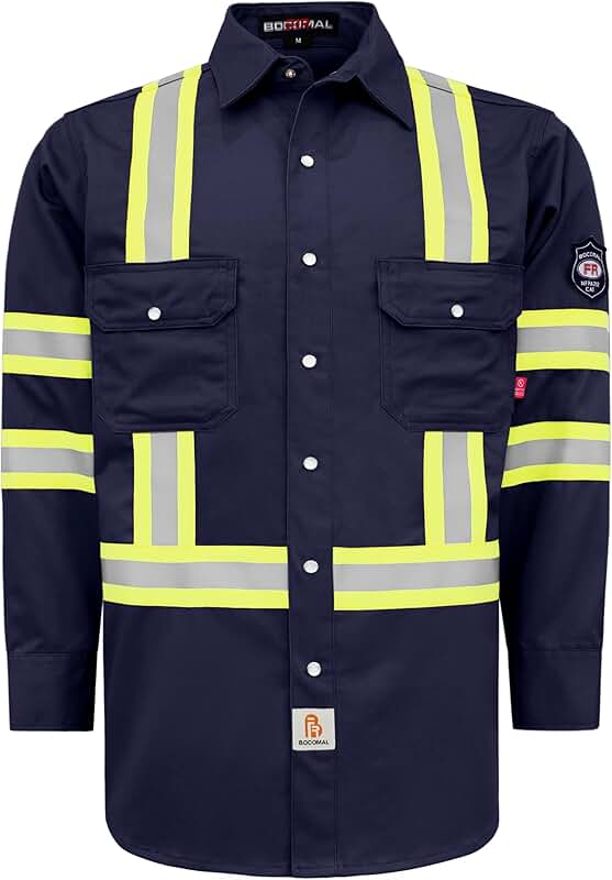 Men's High Visibility Flame Resistant Fire Retardant Shirt
