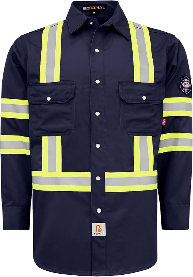 Men's High Visibility Flame Resistant Fire Retardant Shirt