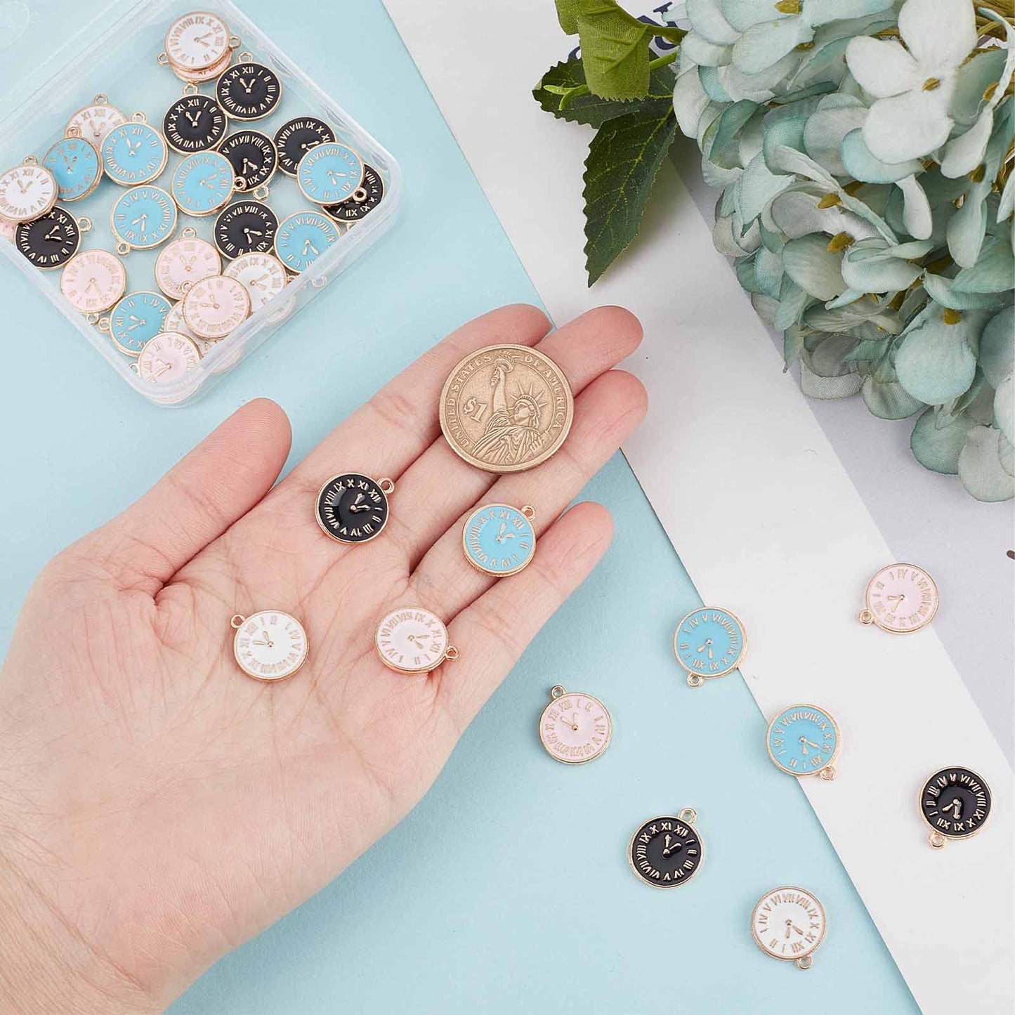 Bulk Clock Charms for Jewelry Making and Gifts