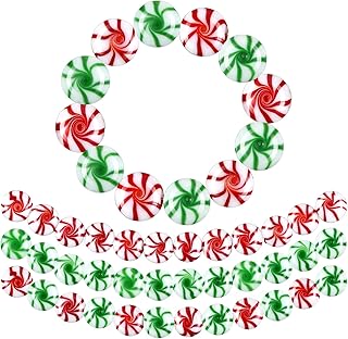36 Red and Green Candy Cane Ornaments for Christmas Decorations