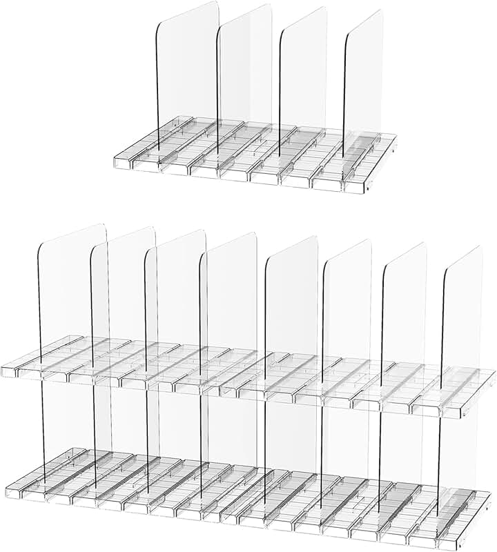 Adjustable Clear Acrylic Purse and Closet Shelf Dividers