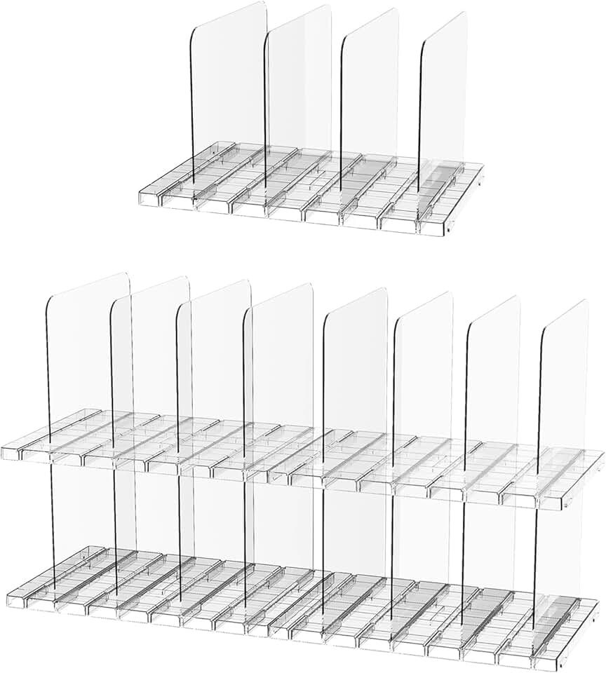 Adjustable Clear Acrylic Purse and Closet Shelf Dividers