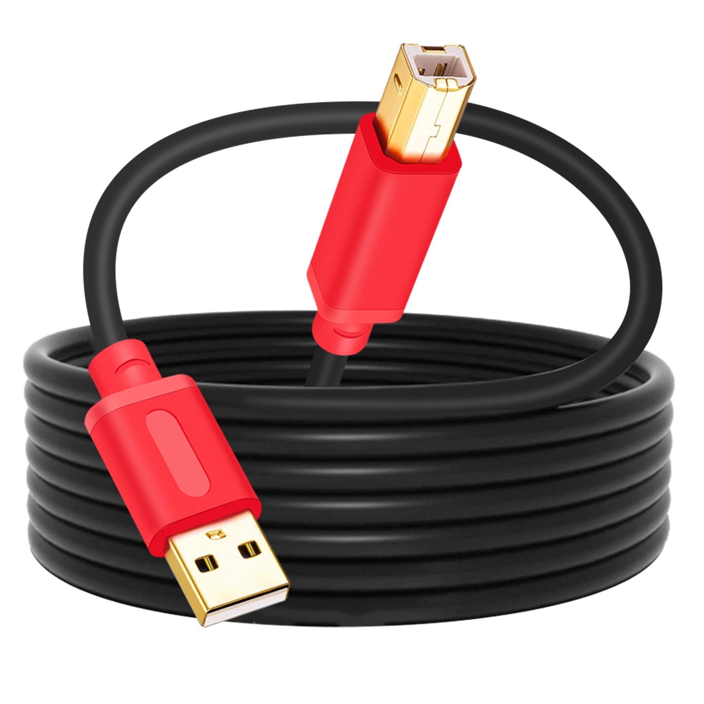 16Ft USB 2.0 Printer Scanner Cable Red