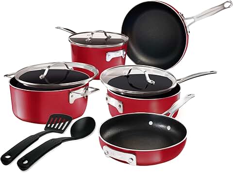 10-Piece Non-Stick Cookware Set for Kitchen