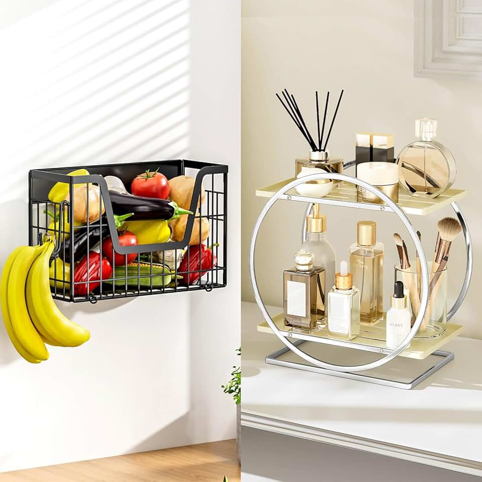 Perfume and Magnetic Shelf Organizer for Dresser