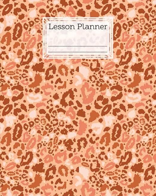 Elementary and High School Lesson Planner with Leopard Cover
