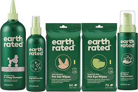 Dog Grooming Kit with Shampoo, Wipes, and Refresh Mist