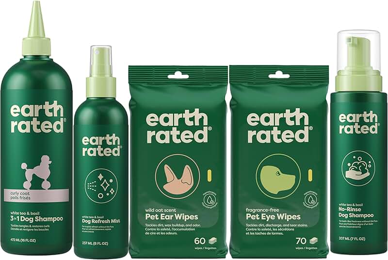 Dog Grooming Kit with Shampoo, Wipes, and Refresh Mist