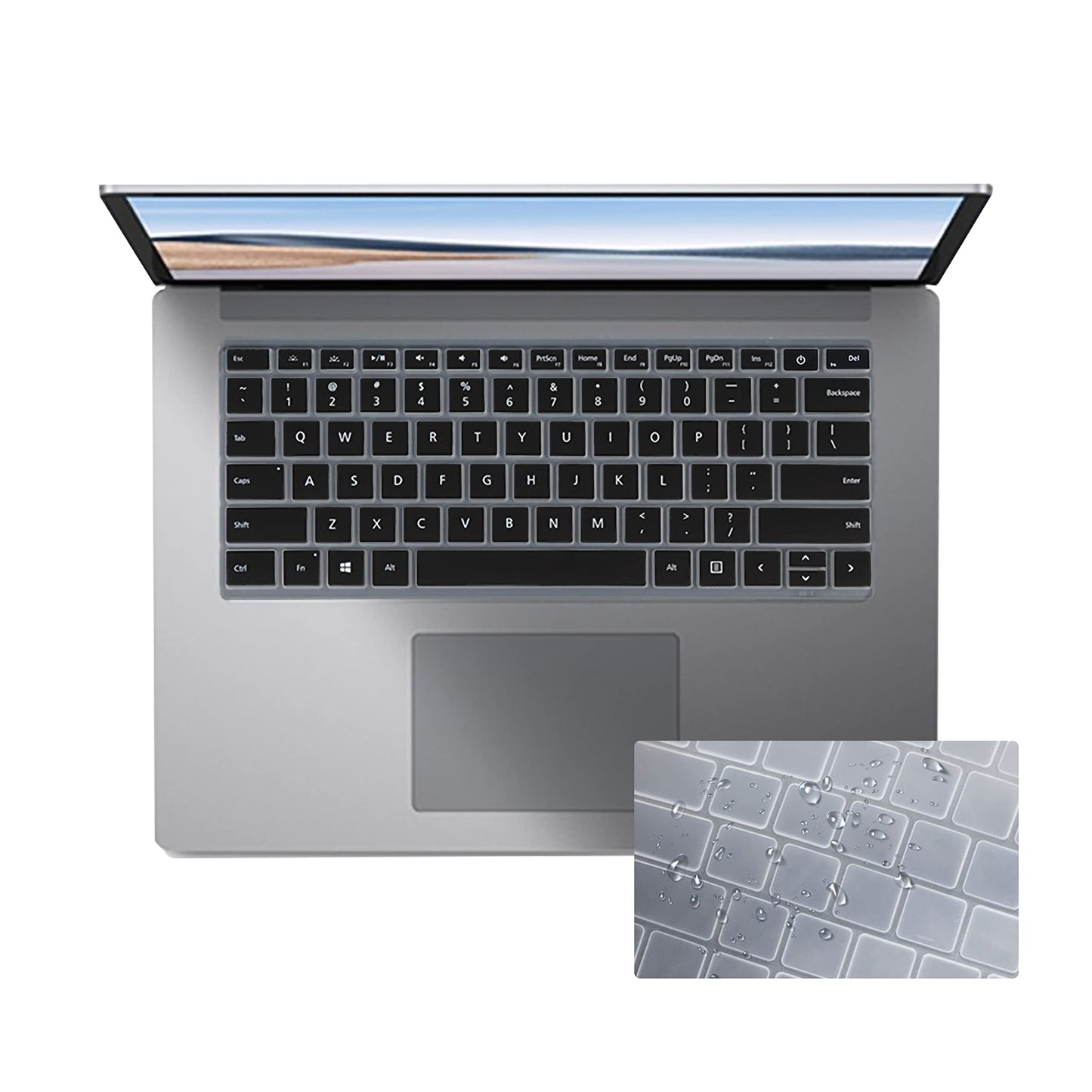 Two Black and Clear Keyboard Covers for Surface Laptops