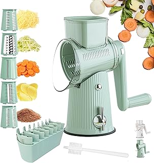 5-in-1 Rotary Cheese and Vegetable Grater with Storage