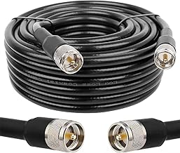 75FT RG8 Coaxial Cable, Male to Male, Low Loss UHF