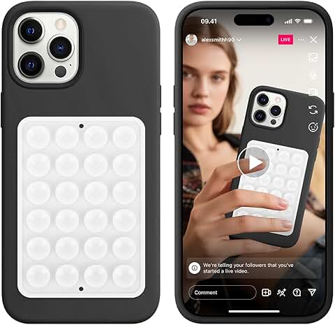 Silicone Suction Phone Mounts, Non Slip Grip, 2 Pack