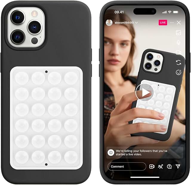 Silicone Suction Phone Mounts, Non Slip Grip, 2 Pack
