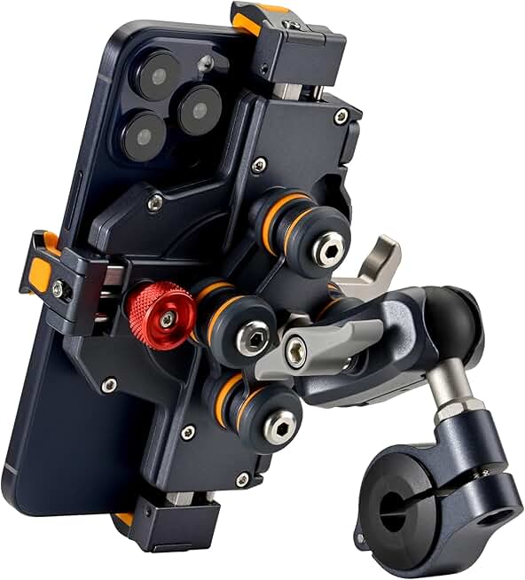 Aluminum Motorcycle Phone Mount with Vibration Dampener