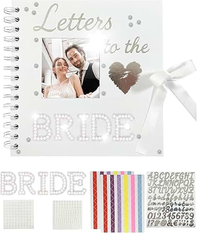 Wedding Memory Book with Pearl Stickers and Bows