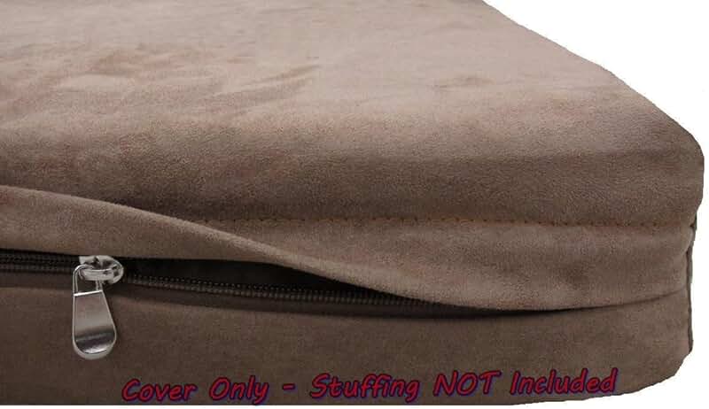 Brown Microsuede Dog Bed Cover 55x47 inches