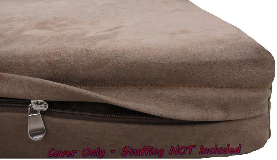Brown Microsuede Dog Bed Cover 55x47 inches