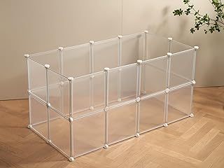 Transparent Small Animal Playpen with 24 Panels