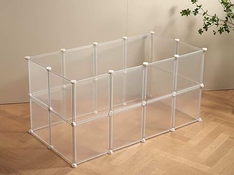 Transparent Small Animal Playpen with 24 Panels